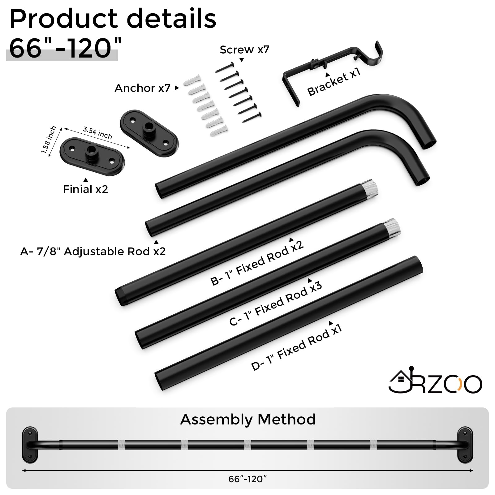 JRZOO complete package includes hardware and guide