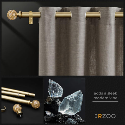 JRZOO crystal ball finial close-up highlights craftsmanship and shine