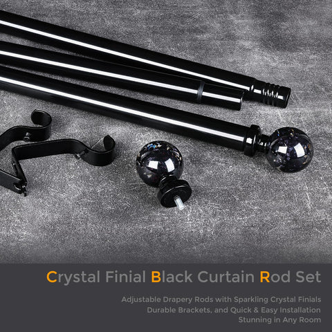 JRZOO crystal-ball finials add decorative sparkle to windows.