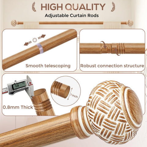 JRZOO hand-painted wood-grain finish adds vintage charm to any room.