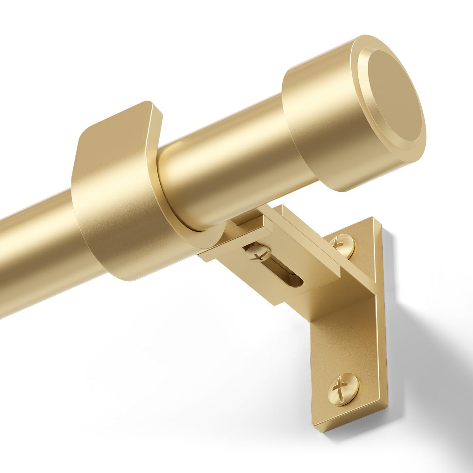 JRZOO gold curtain rod with adjustable length for versatile window coverage.