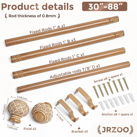 JRZOO suitable for indoor and outdoor use of drapery