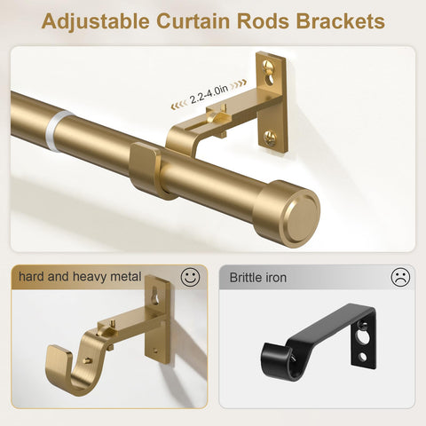 JRZOO one inch diameter rod supports a range of curtain weights