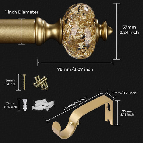 JRZOO telescoping curtain rod 30-60 inches adapts to varied window widths