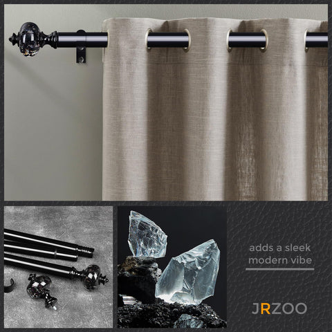 JRZOO translucent crystal acrylic finials add subtle luxury