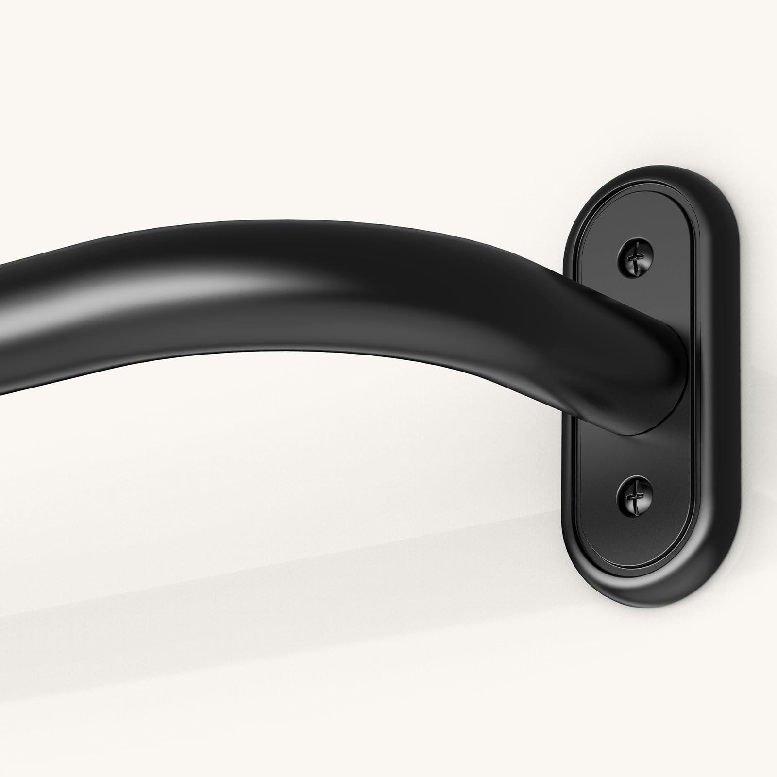 JRZOO wrap-around curtain rod with curved ends blocks light and enhances privacy.