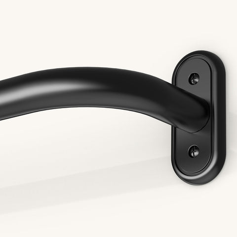 JRZOO wrap-around curtain rod with curved ends for maximum light blockage