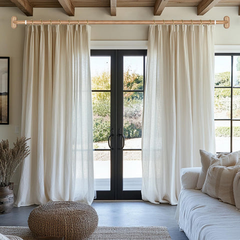 JRZOO room scene shows an elegant 1-inch steel rod in modern décor