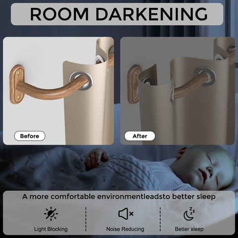 JRZOO curtain rod close-up shows a smooth baked finish that resists scratches