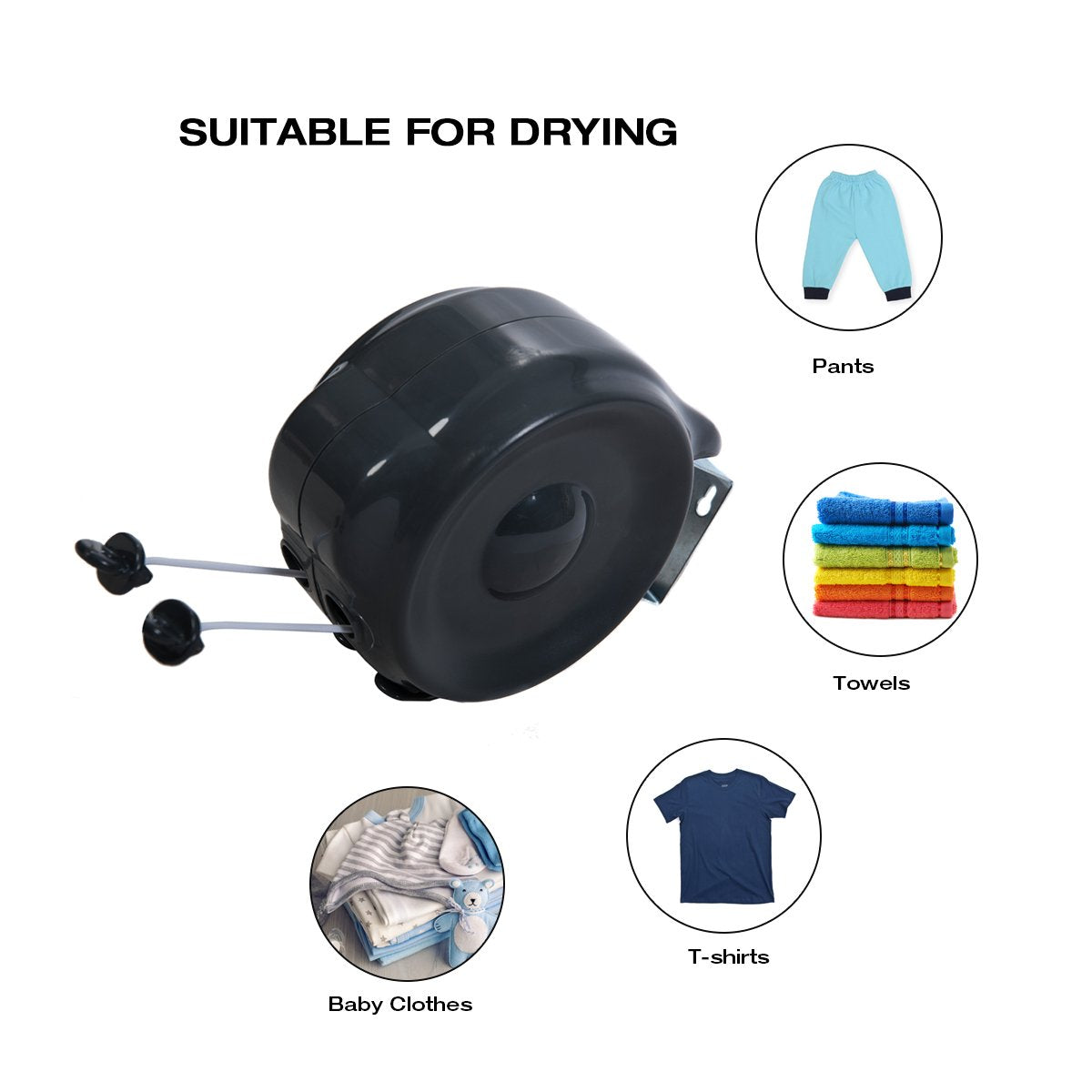 JS HANGER 30m portable clothes-drying-line for flexible travel or camping drying