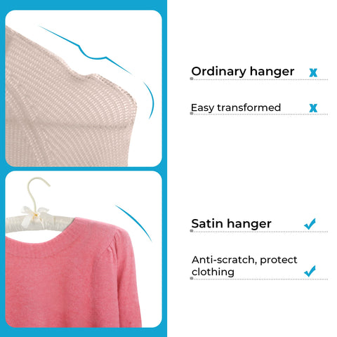 JS HANGER anti-slip dust-free design keeps garments tidy in closet.