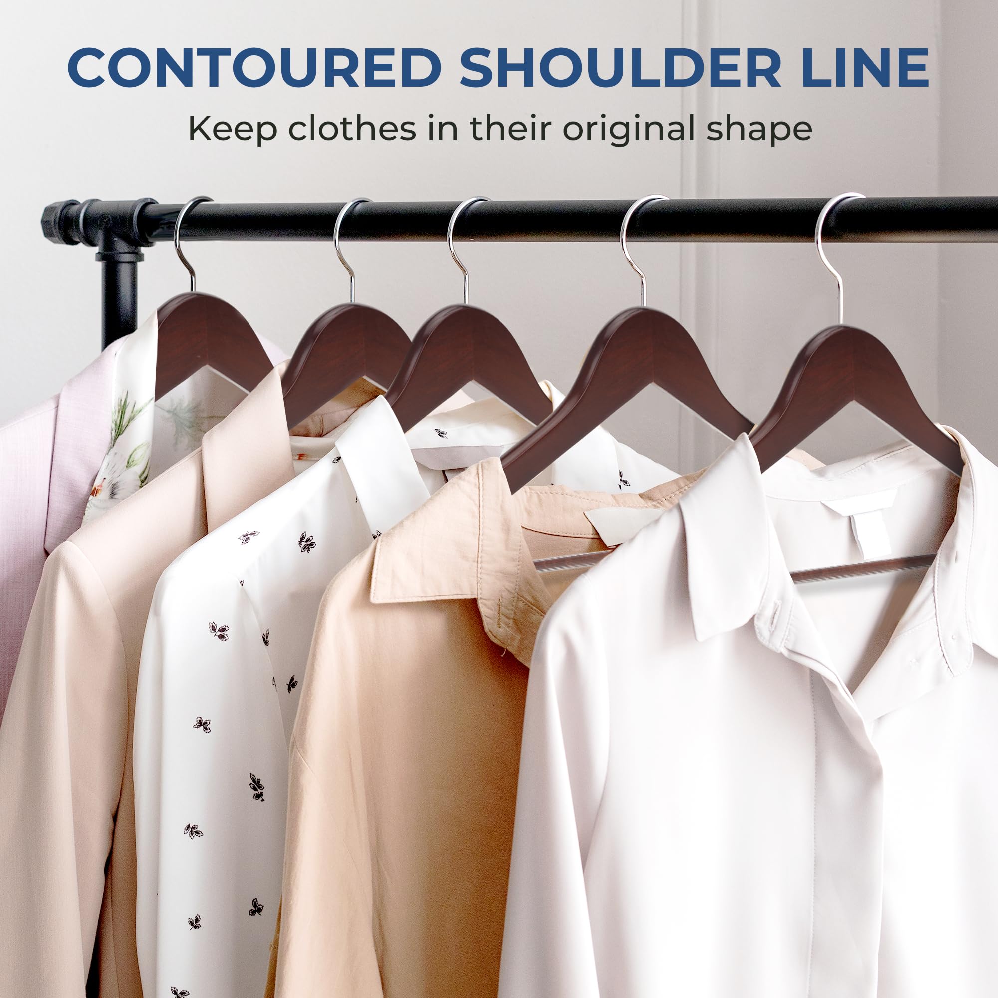 JS HANGER heavy-duty solid wood hangers designed for everyday outerwear.