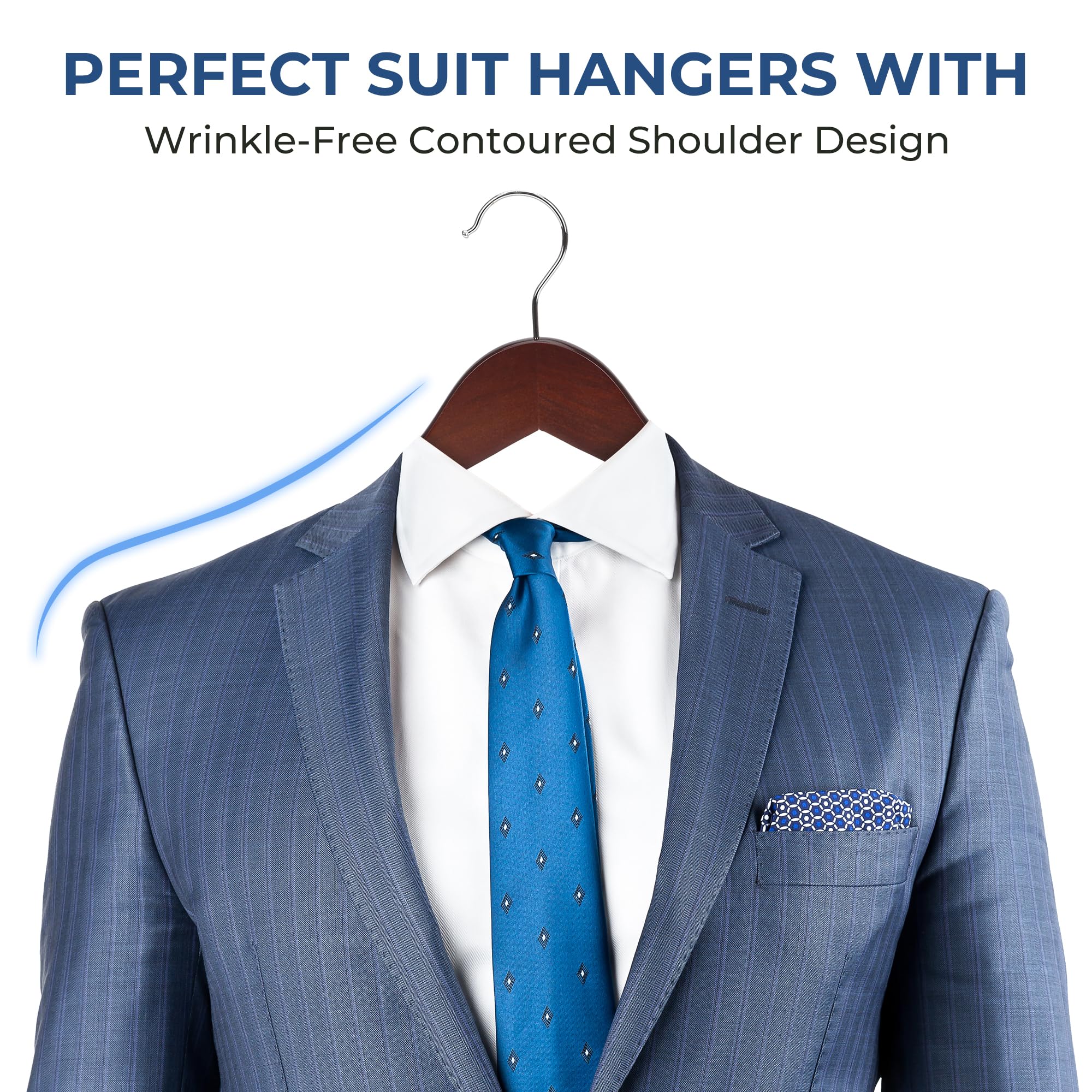 JS HANGER non-slip notches keep straps secure and prevent slipping.