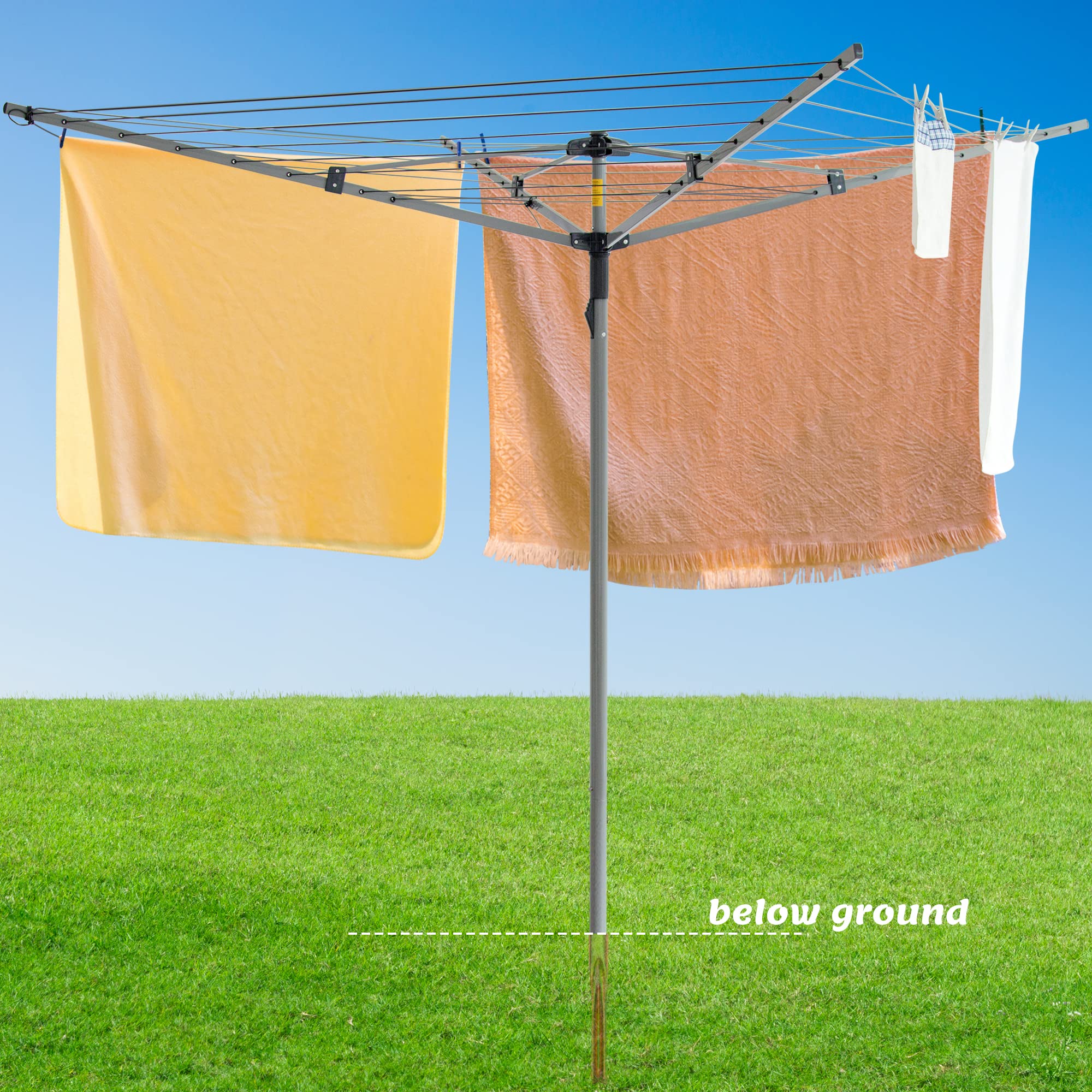 JS HANGER outdoor umbrella dryer with 21 vinyl lines for efficient drying