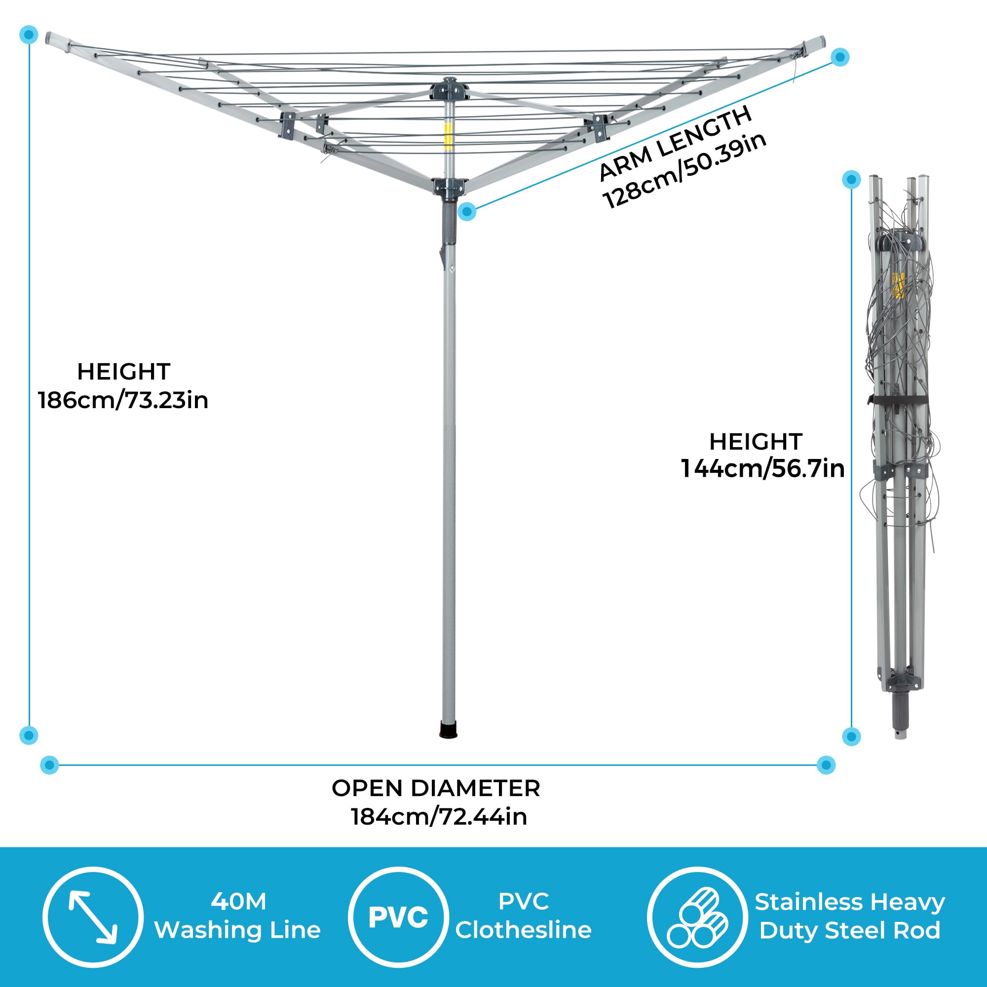 JS HANGER sturdy no rust steel arms ensure durable outdoor use
