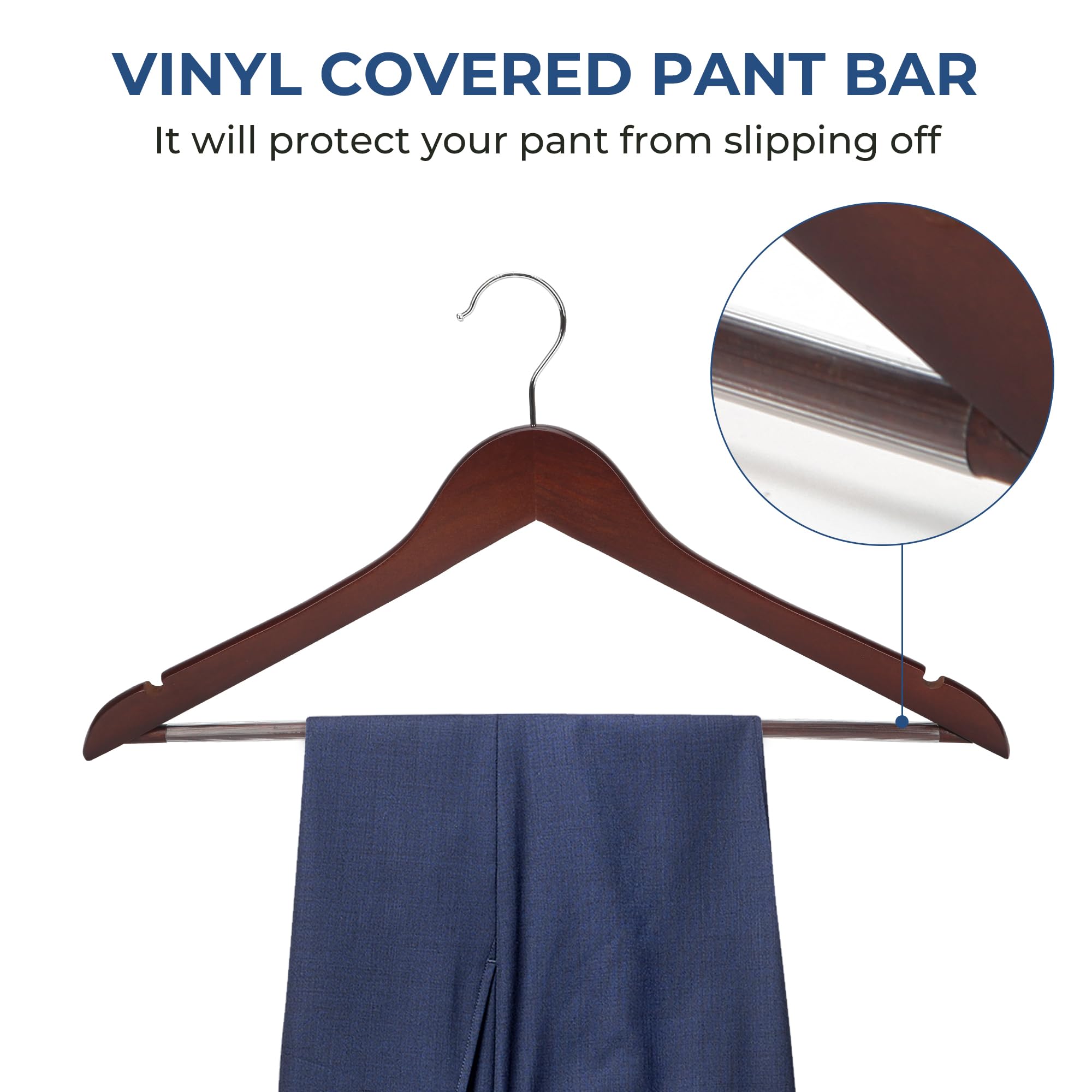 JS HANGER 360-degree swivel hook for easy access and garment steaming.