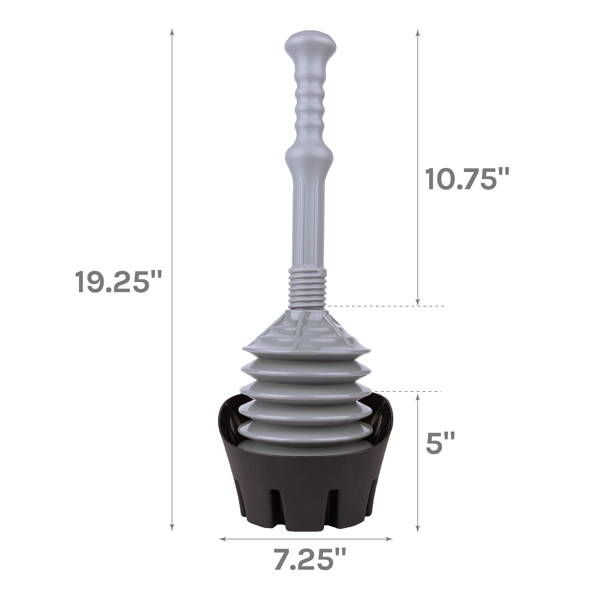 JS Jackson Supplies plunger with drip tray keeps bathroom clean during use