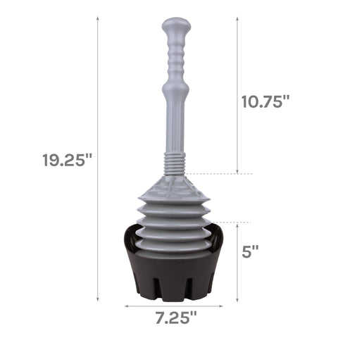 JS Jackson Supplies plunger with drip tray keeps bathroom clean during use