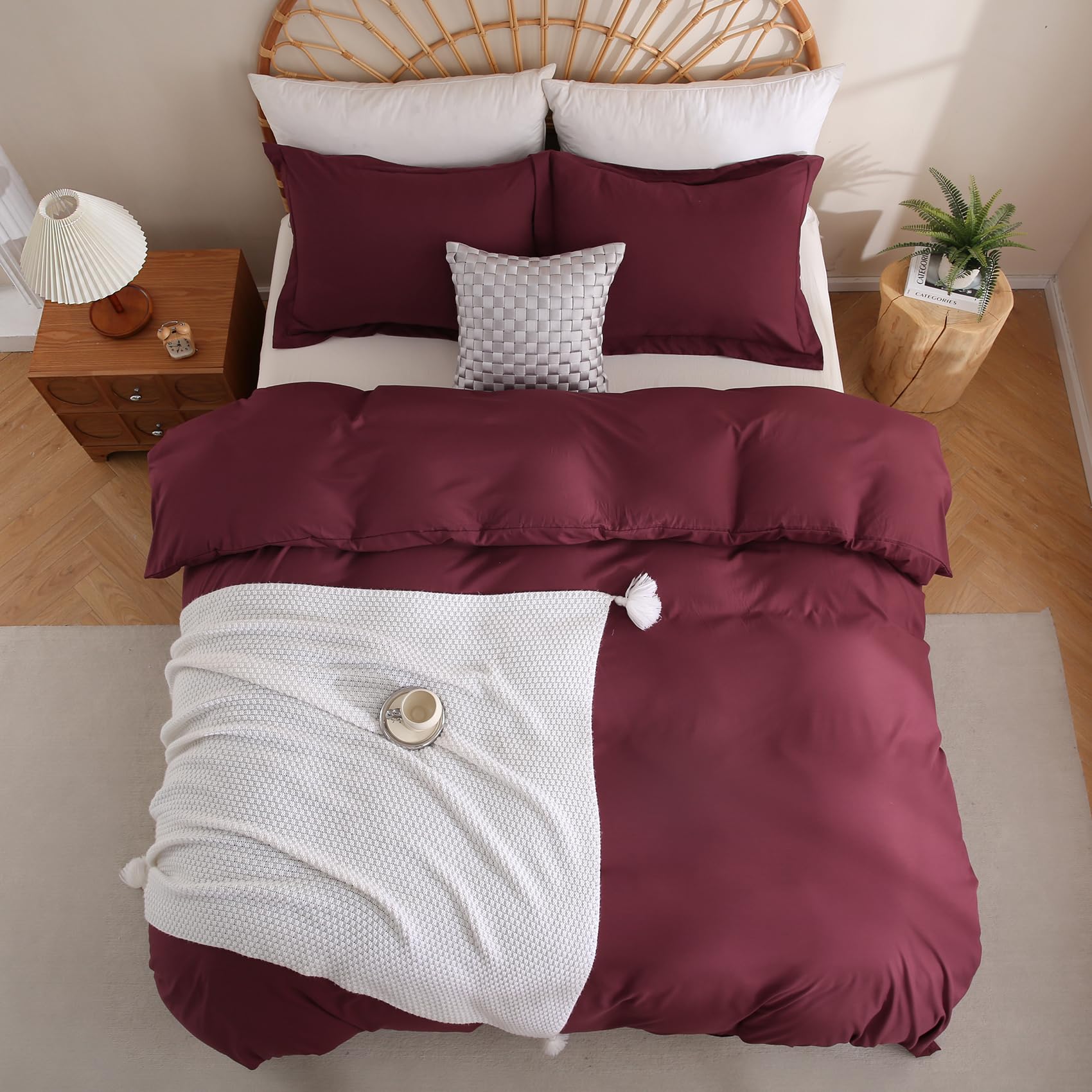 OEKO-TEX certified JSD Burgundy fabric safe for skin and day-to-day use