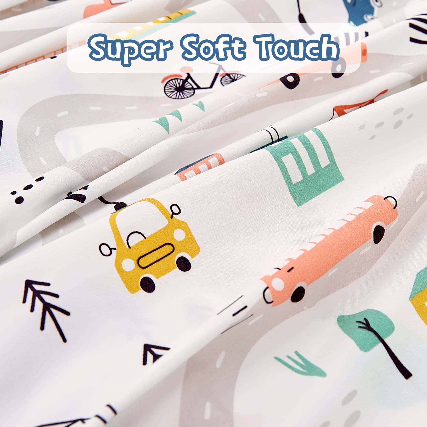 JSD Car Kids deep-pocket elastic keeps the sheet securely on bed