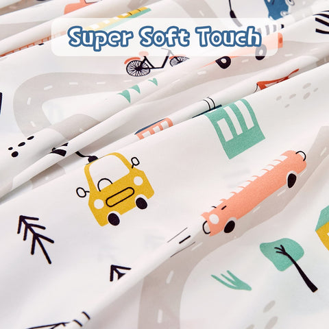 JSD Car Kids deep-pocket elastic keeps the sheet securely on bed
