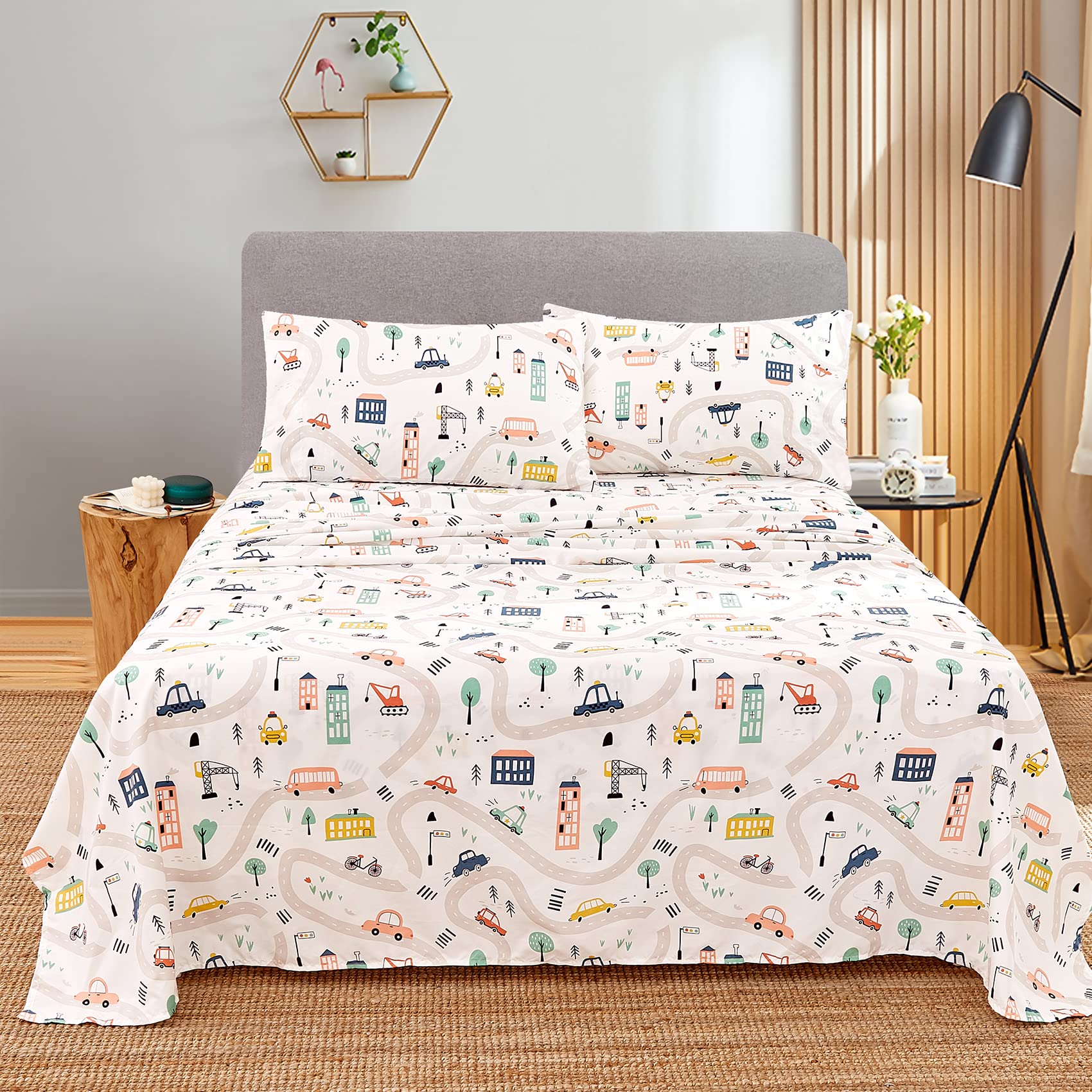 JSD easy-care microfiber — machine washable cold, low-dry time.