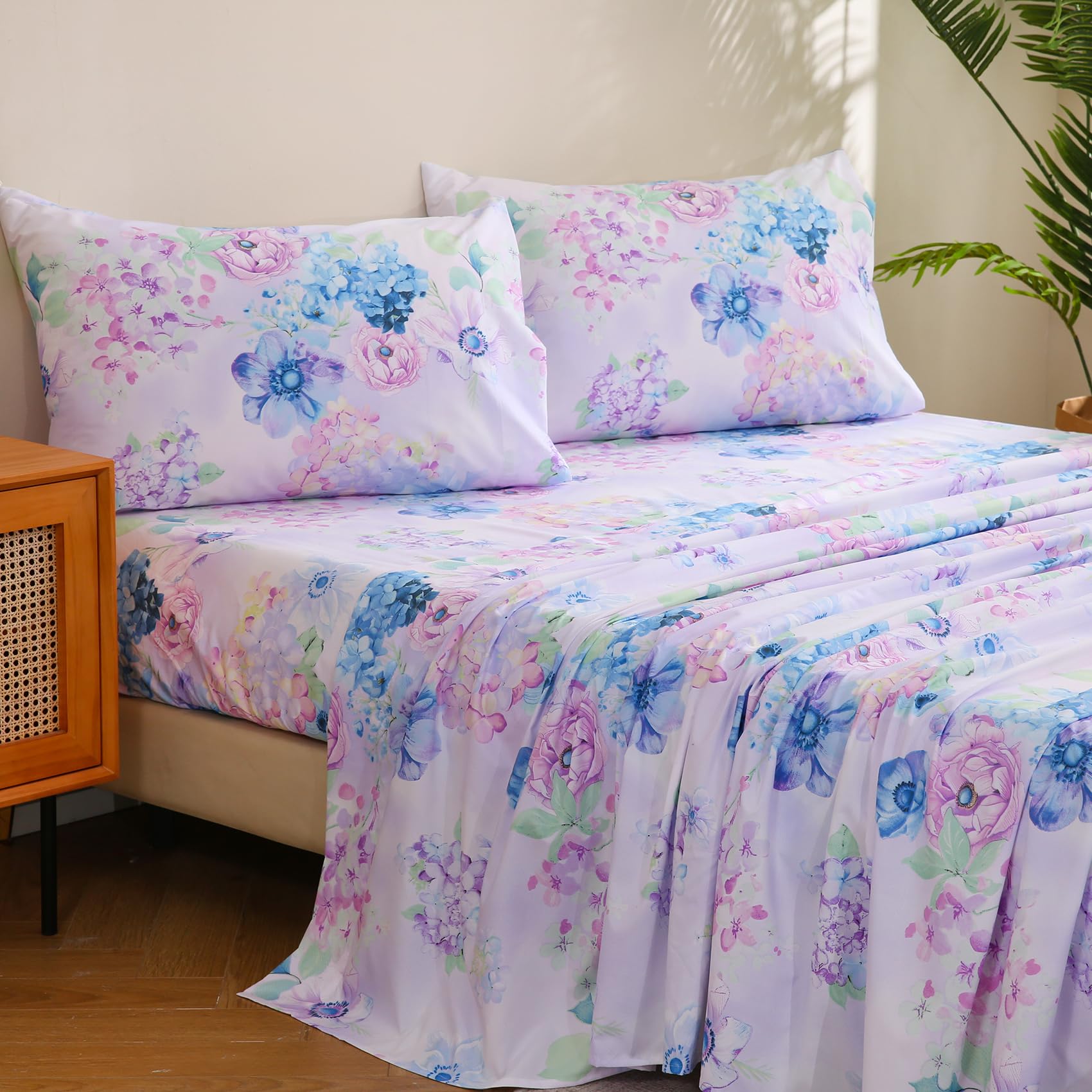 Floral pattern from JSD enhances bedroom decor with spring vibe