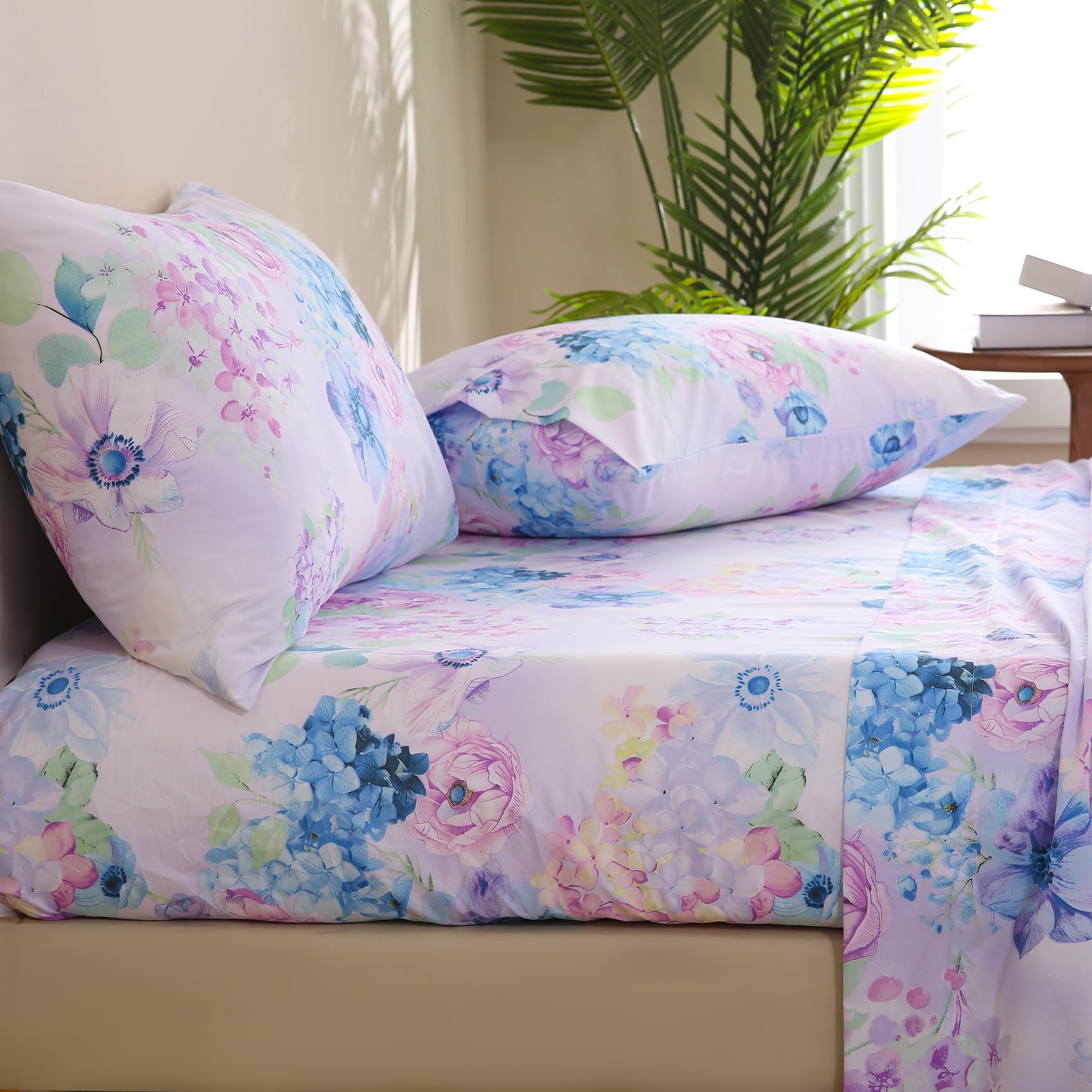 Care instructions shown for JSD microfiber queen set
