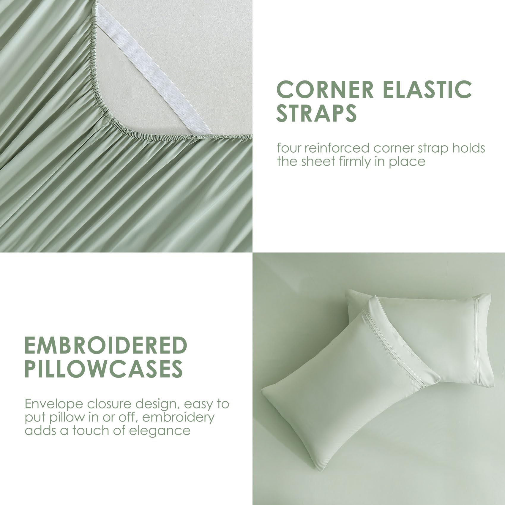 Close-up of JSD Sage Green fabric texture showing ultra-soft microfiber