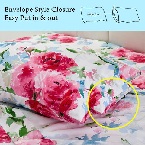 JSD Watercolor Rose Floral microfiber texture for breathable softness