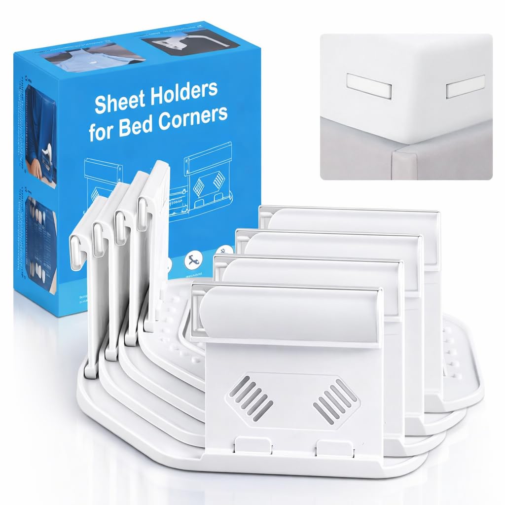 JTNFSH corner sheet holders installed under mattress for a secure, tidy sleep surface.