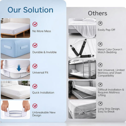 JTNFSH quick-install under mattress makes setup fast and hassle-free.