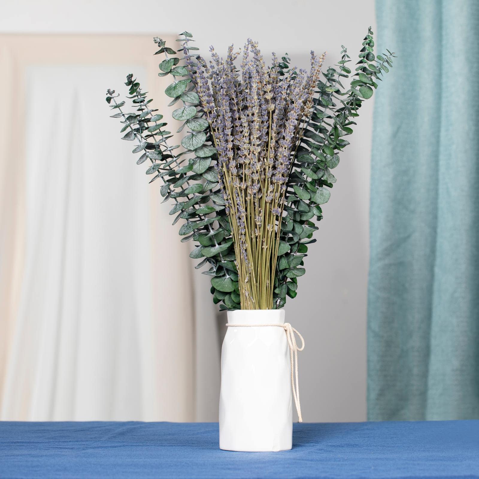 Jtoder floral arrangement with eucalyptus lavender for warm decor