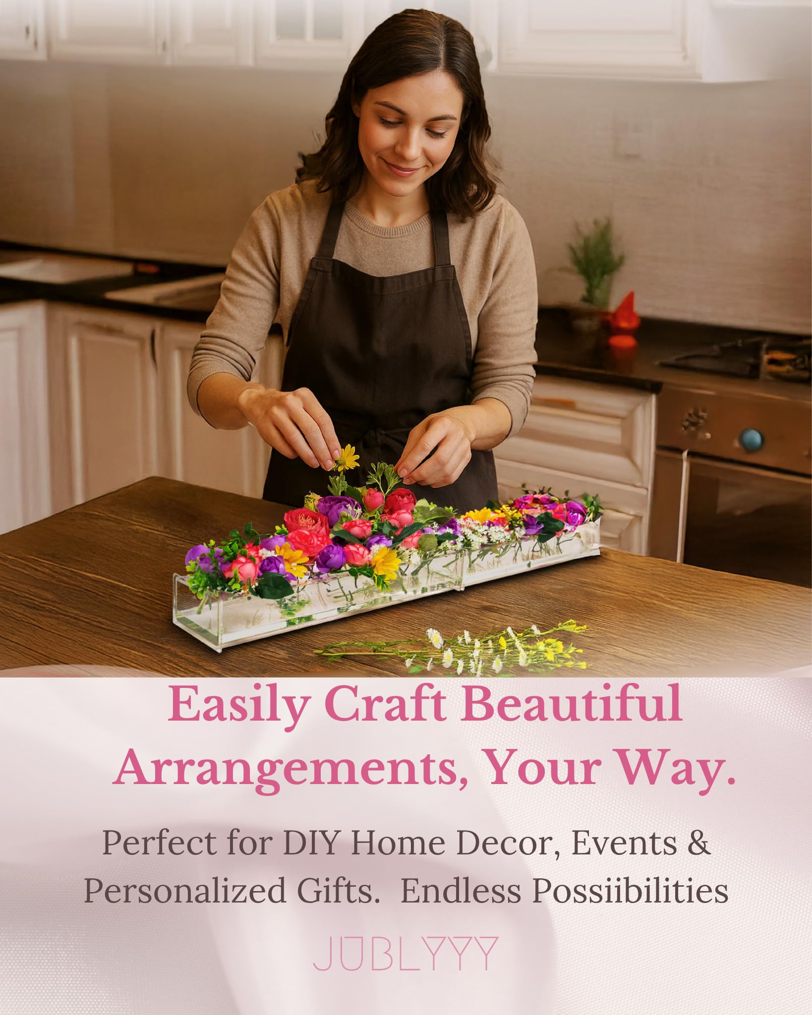 JUBLYYY pruning shear included simplifies quick floral arrangements.