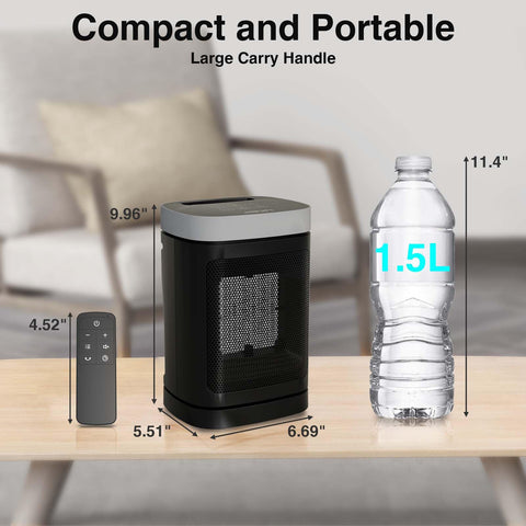 JIBUFI portable heater suitable for indoor spaces and tent use.