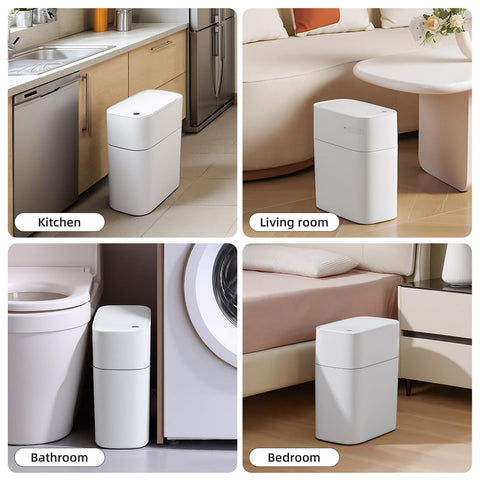 JUDRDO automatic lid closes after 5 seconds to reduce odors.