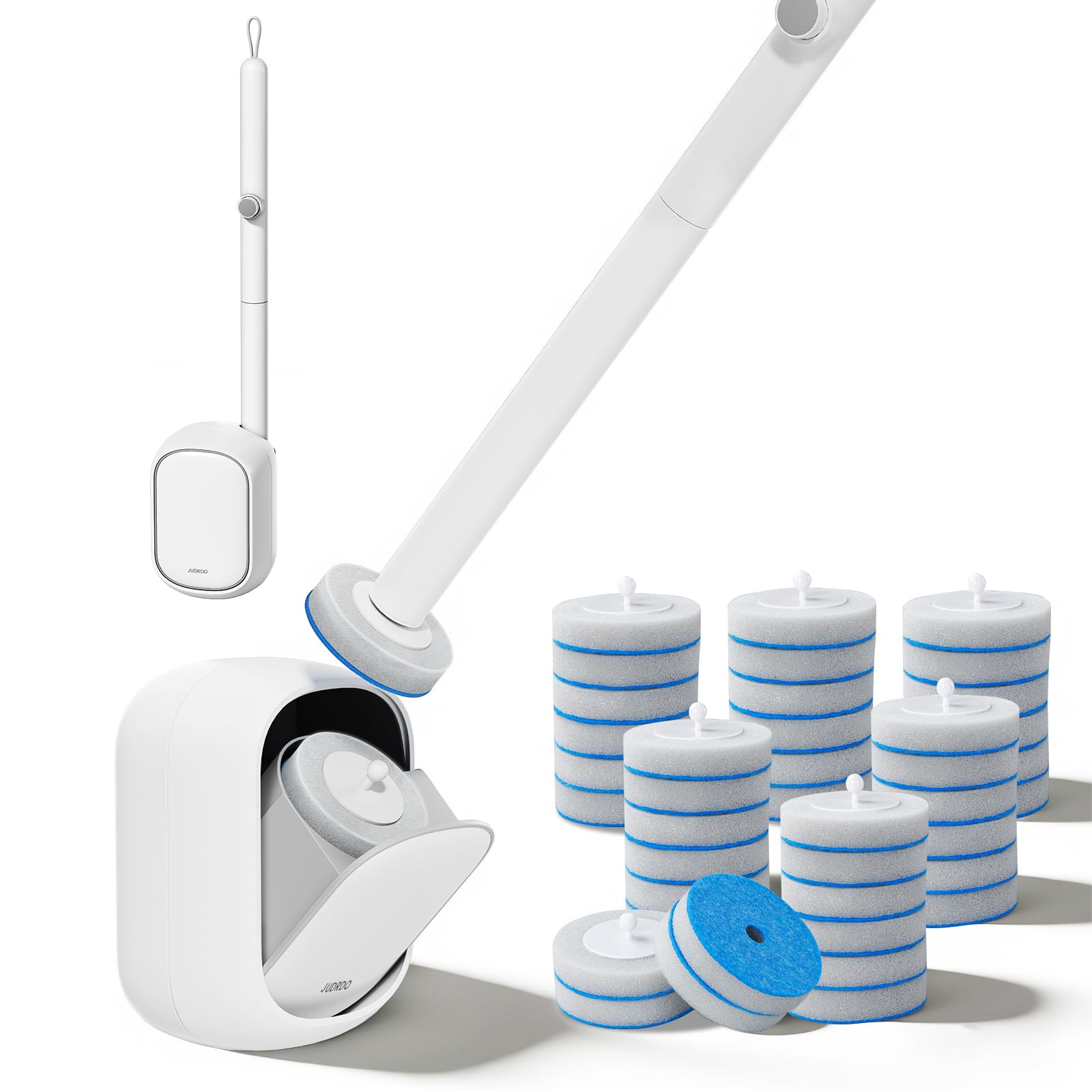 JUDRDO disposable brush head refills for quick hygienic toilet cleaning