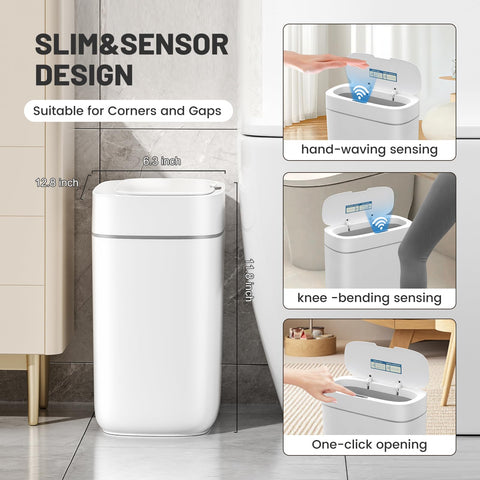 JUDRDO motion sensor lid opens instantly for quick waste disposal