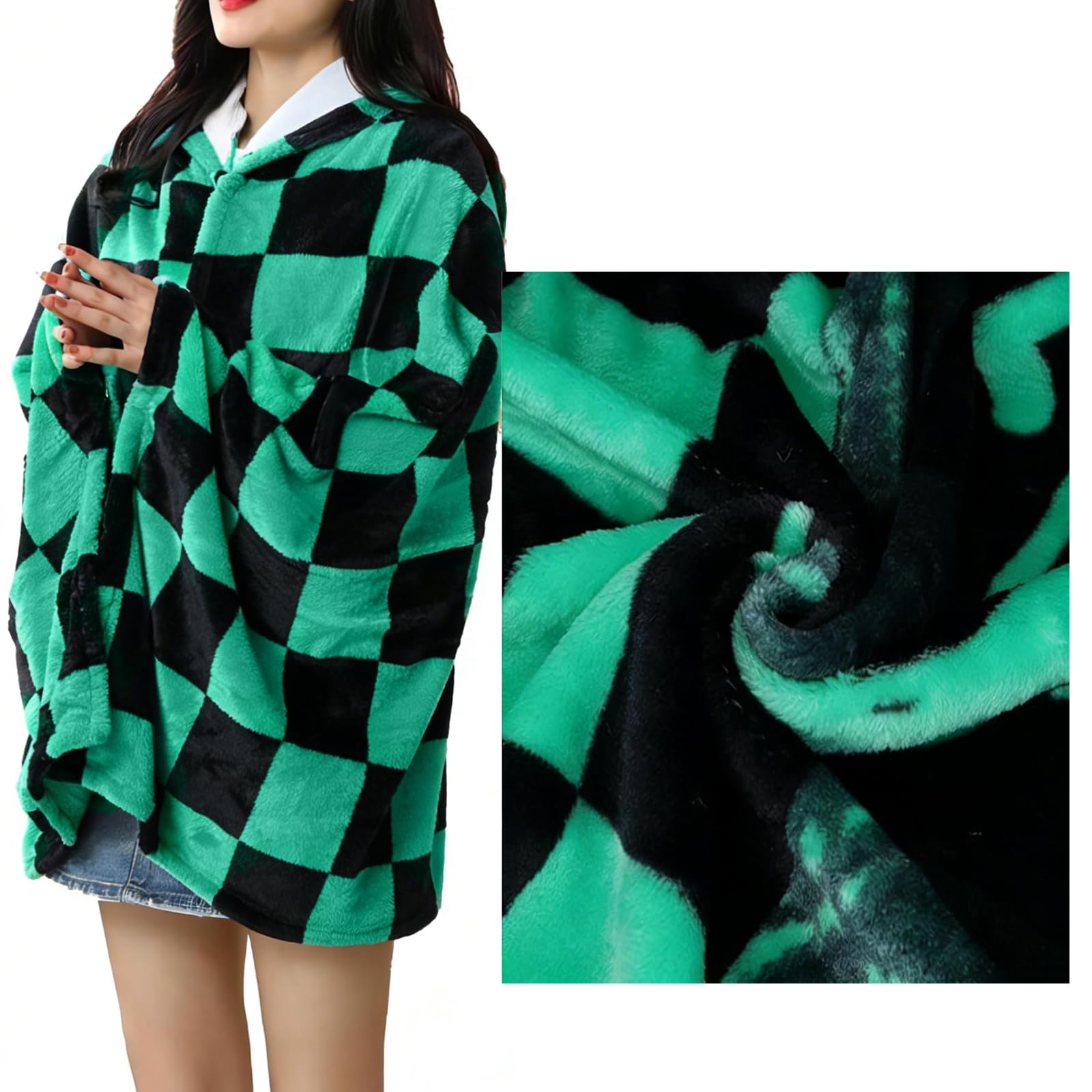 Juejuezi 63x40in blanket-wearable design ideal for couch or cosplay.