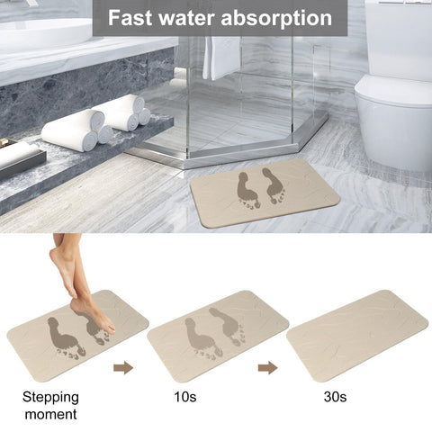 JUERLEN grey-white pattern bath mat design complements modern bathrooms.