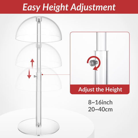 JUESHA protective acrylic stand keeps hats from metal contact and wear