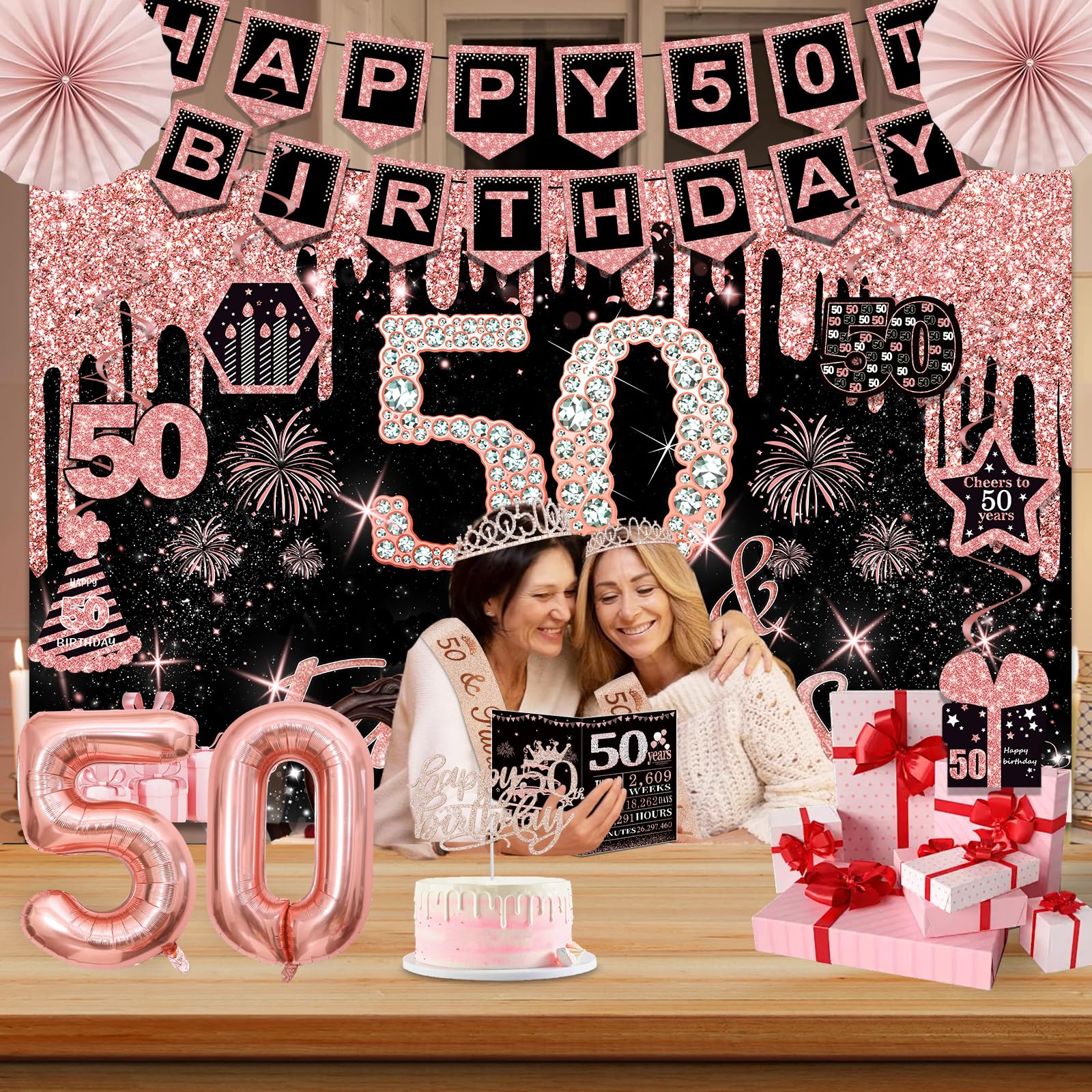 Juesly 32-inch 50 balloons with straw for easy inflation and display