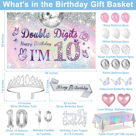 Juesly silver rhinestone tiara for the birthday girl
