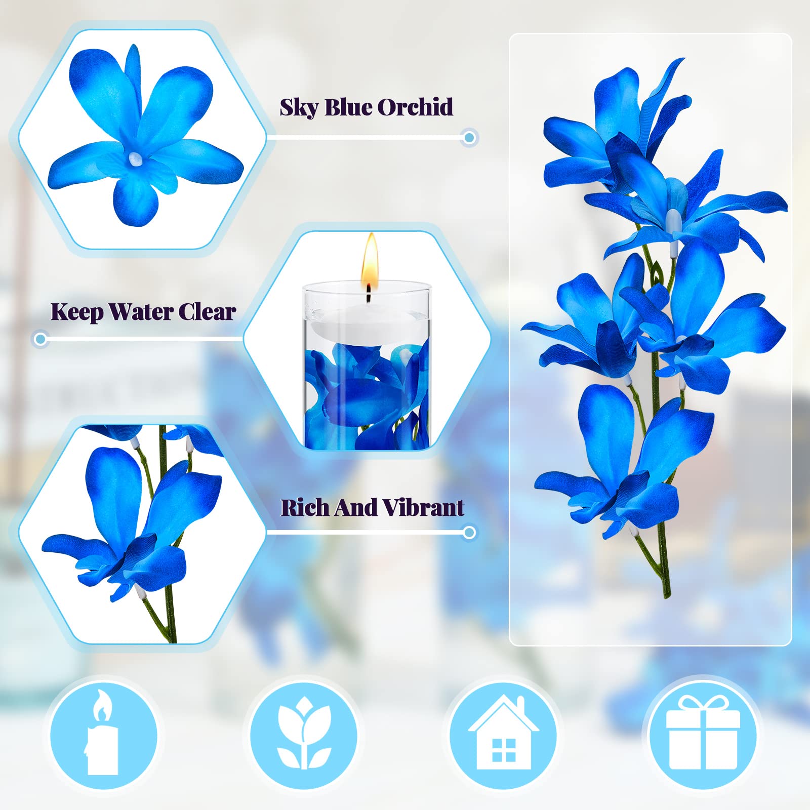 Juexica centerpiece decor idea with vase fillers.