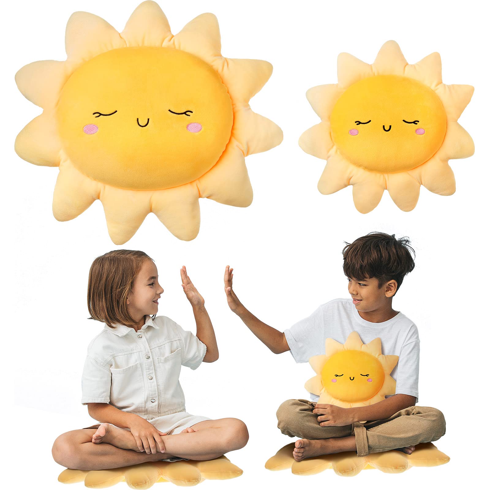 Juexica sun pillow close-up shows plush texture and softness.