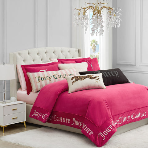 Juicy Couture cheetah velvet pillow ideal for bed or chair accents