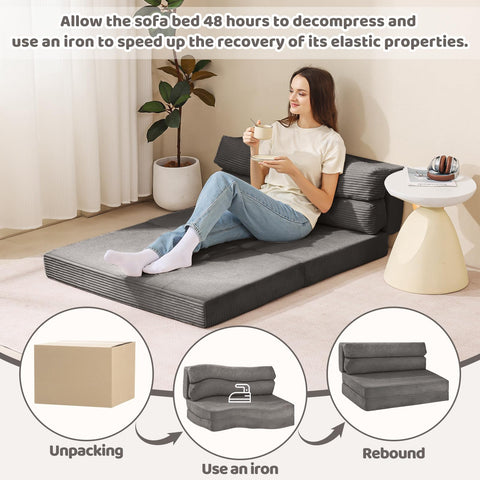 Corduroy comfort for living room or bedroom with JUIKURY sofa bed