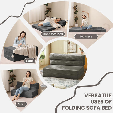 High-density foam cushion for JUIKURY foldable chair bed provides support
