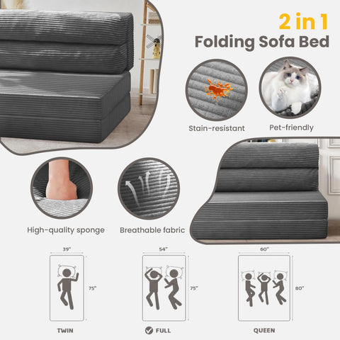 No-assembly setup of JUIKURY folding sofa bed saves time