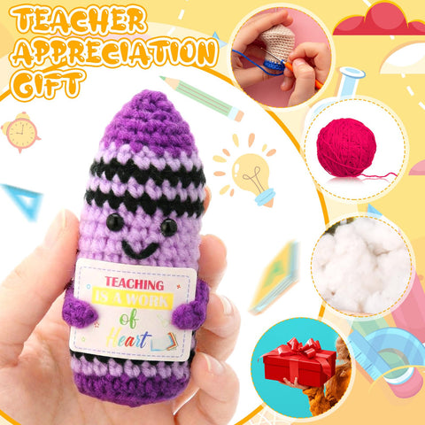 Juinte crayons crochet dolls for back-to-school gifting